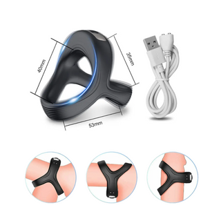 ANILLO VIBRADOR DOBLE RETARNDANTE RECARGABLE