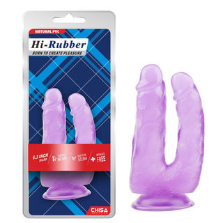 DILDO PARA DOBLE PENETRACION CHISA MORADO 18 CM