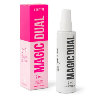MAGIC DUAL ACEITE Y LUBRICANTE SEXITIVE CON AROMA A FRUTOS ROJOS 100ML