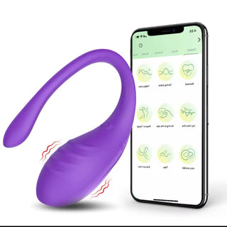 VIBRADOR CON ESTIMULADOR RECARGABLE CON APP LULU