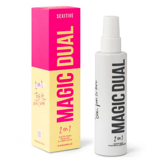 MAGIC DUAL ACEITE Y LUBRICANTE SEXITIVE CON AROMA A CARAMELO 100ML