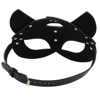 MASCARA Y COLLAR DE GATA ECOCUERO AJUSTABLE