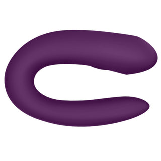 VIBRADOR PARA PAREJAS CON APP SATISFYER DOUBLE JOY MORADO.