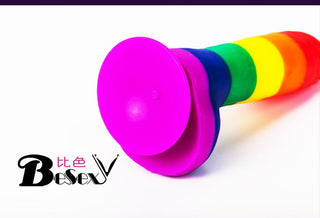 DILDO REALISTICO FLEXIBLE DE SILICONA BESEXY PRIDE 21 CM