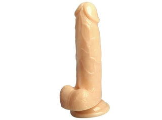 DILDO CON TESTICULOS DE PVC JELLY COLOR PIEL 15 CM