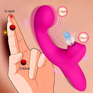 VIBRADOR CON ESTIMULADOR DE CLITORIS RECARGABLE ADOLFO