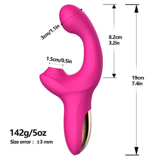 VIBRADOR CON ESTIMULADOR DE CLITORIS RECARGABLE ADOLFO