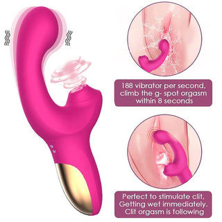 VIBRADOR CON ESTIMULADOR DE CLITORIS RECARGABLE ADOLFO